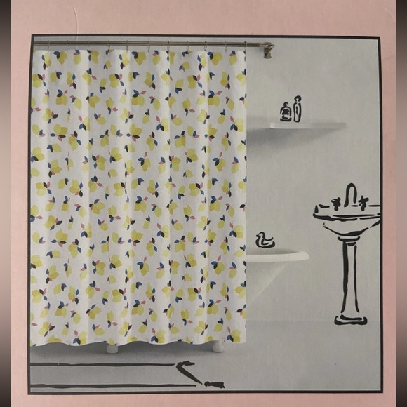 Kate Spade Lemon Zest Shower Curtain - Picture 3 of 4